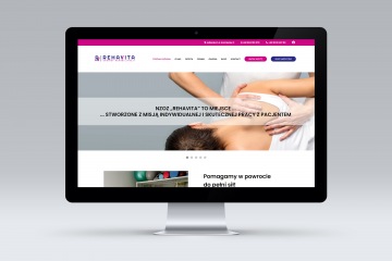 Strona internetowa gabintetu rehabilitacji Rehavita